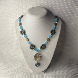 Real Diehl Jewelry “Champagne Crystal Drop Necklace”